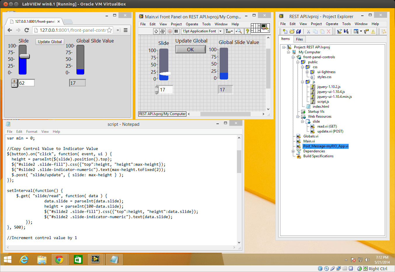 LabVIEW  Services  App Chris Larson
